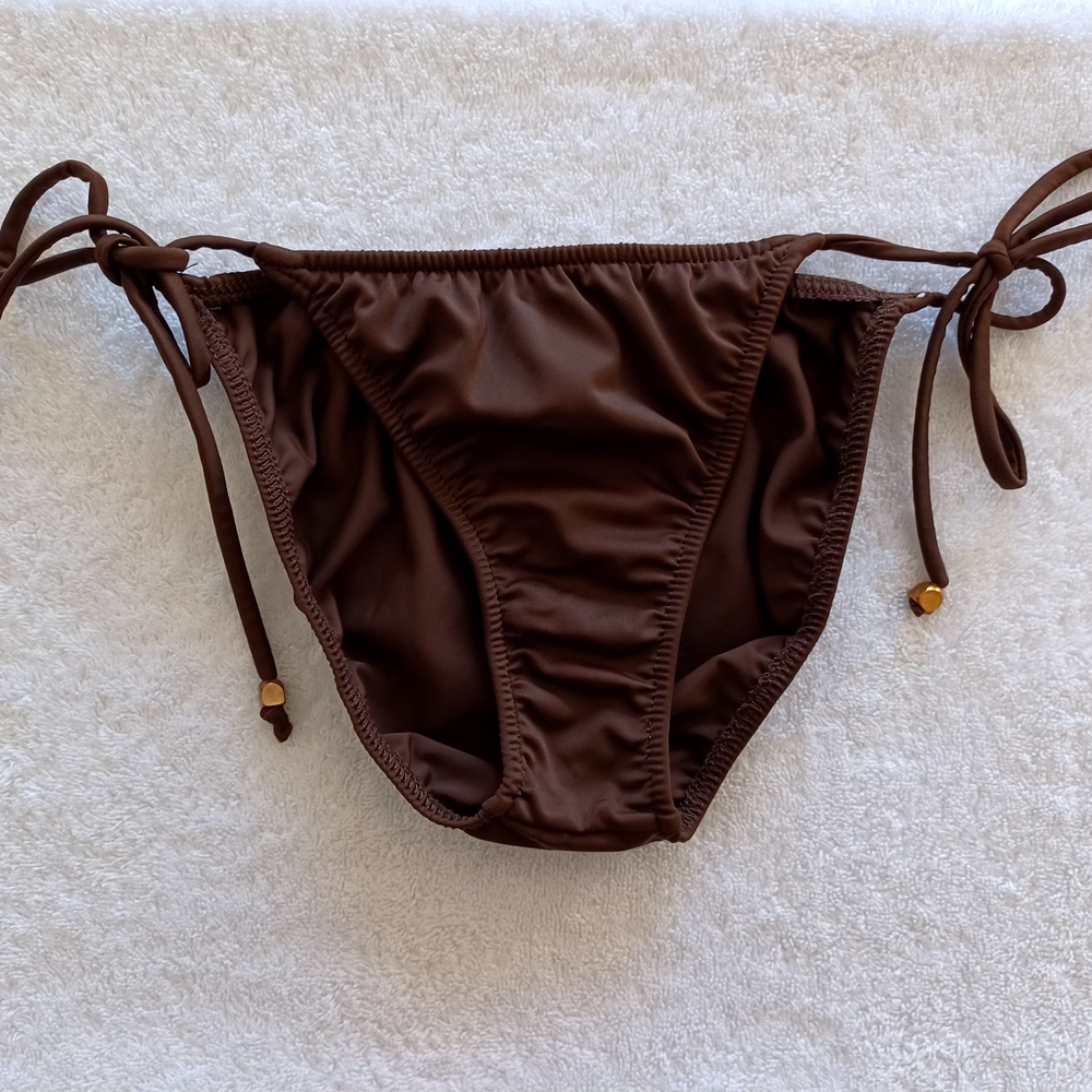 VENUS Tie-Side Brown Bikini Bottom, Size 6